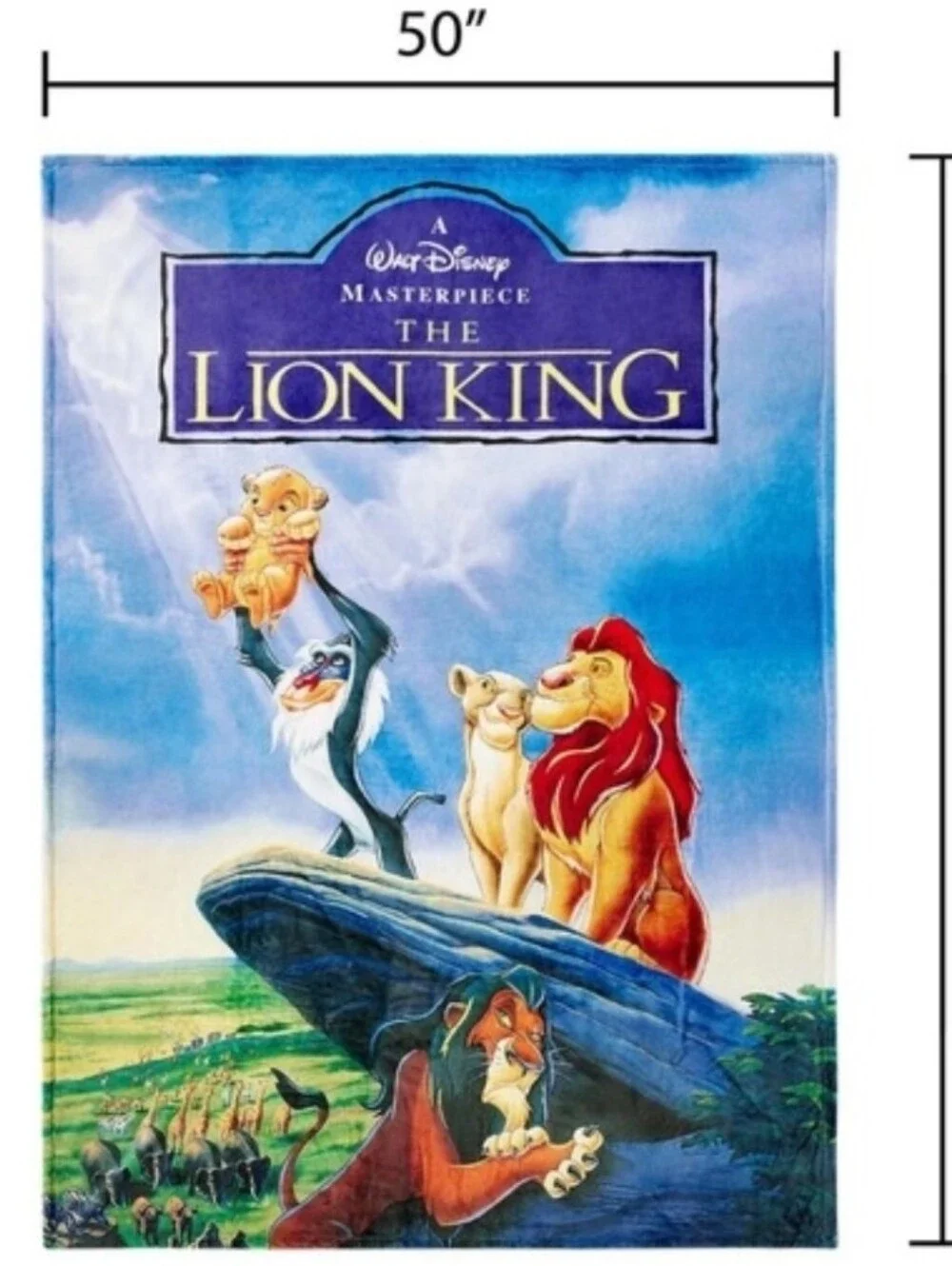 Disney VHS Throw 50” x 70” Lion King